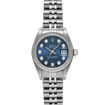 ロレックス デイトジャスト 79174G ブルー/ダイヤモンド レディース 時計 【中古】【wristwatch】