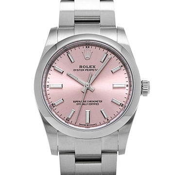 ロレックス オイスターパーペチュアル 34 124200 ピンク ユニセックス 時計 【中古】【wristwatch】