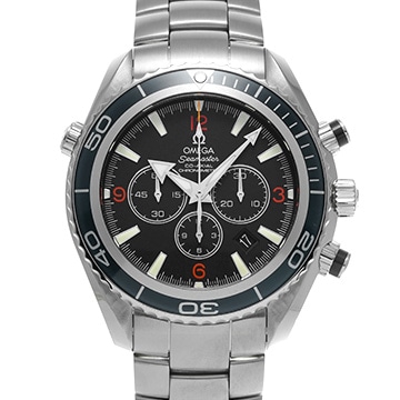 オメガ シーマスター プラネットオーシャン 600 コーアクシャル クロノグラフ 2210.50 ブラック メンズ 時計 【中古】【wristwatch】