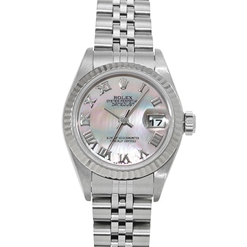 ロレックス デイトジャスト 79174NR ピンクシェル レディース 時計 【中古】【wristwatch】