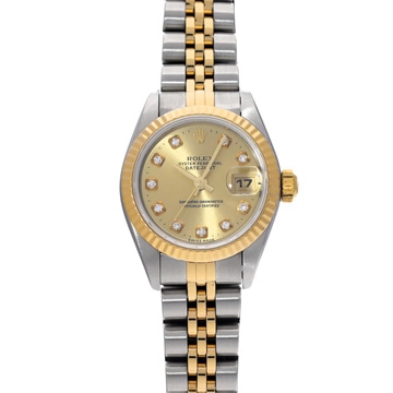 ロレックス デイトジャスト 69173G シャンパン/ダイヤモンド レディース 時計 【中古】【wristwatch】