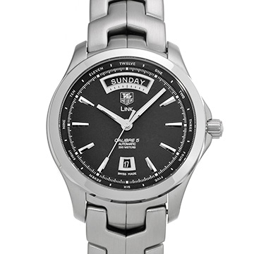タグ ホイヤー リンク キャリバー5 デイデイト WJF2010.BA0592 ブラック メンズ 時計 【中古】【wristwatch】
