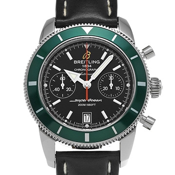 ブライトリング スーパーオーシャン ヘリテージ クロノグラフ 44 A2337036 ブラック メンズ 時計 【中古】【wristwatch】