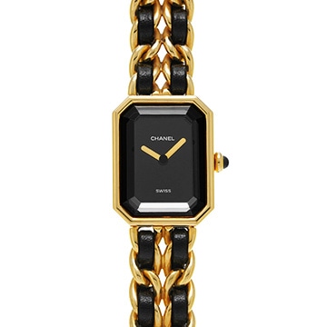 シャネル プルミエール M H0001 ブラック レディース 時計 【中古】【wristwatch】