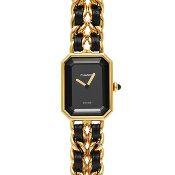 シャネル プルミエール M H0001 ブラック レディース 時計 【中古】【wristwatch】