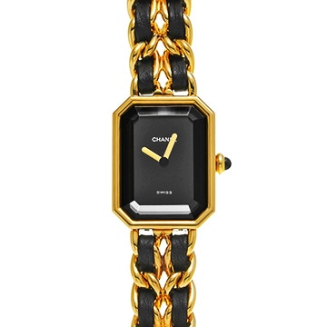 シャネル プルミエール M H0001 ブラック レディース 時計 【中古】【wristwatch】