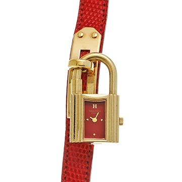 エルメス ケリーウォッチ KE1.201 レッド レディース 時計 【中古】【wristwatch】