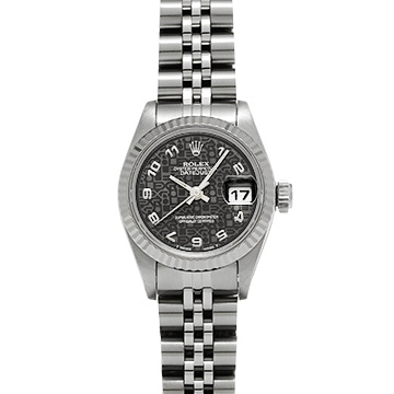 ロレックス デイトジャスト 69174 ブラック レディース 時計 【中古】【wristwatch】