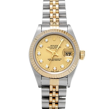 ロレックス デイトジャスト 69173G シャンパン/ダイヤモンド レディース 時計 【中古】【wristwatch】