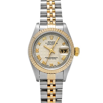 ロレックス デイトジャスト 69173 アイボリーピラミッド レディース 時計 【中古】【wristwatch】