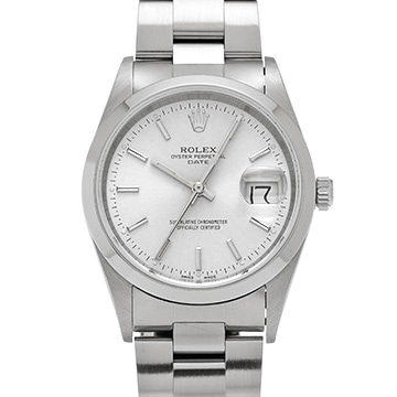 ロレックス オイスターパーペチュアル デイト 15200 シルバー メンズ 時計 【中古】【wristwatch】