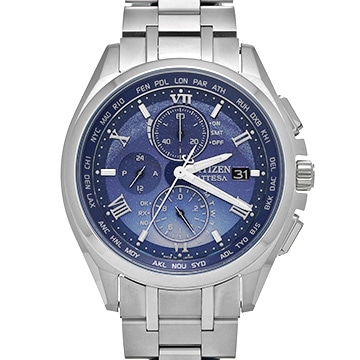 シチズン アテッサ 世界限定1700本 AT8240-66L ブルー メンズ 時計 【中古】【wristwatch】