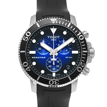 ティソ シースター 1000 クロノグラフ T120.417.17.041.00 ブルー・グラデーション メンズ 時計 【中古】【wristwatch】