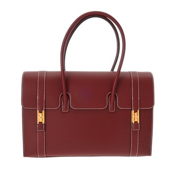 エルメス ドラッグ 37  ルージュアッシュ ヴォーシャモニー ユニセックス バッグ 【中古】【bag】