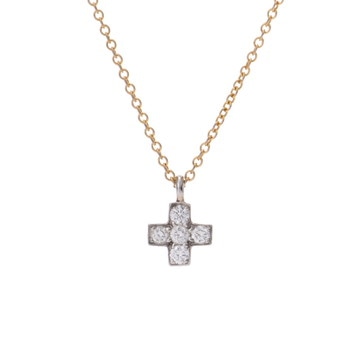 ティファニー クルーシーフォーム ネックレス ゴールド Pt950プラチナ/K18イエローゴールド YG レディース ジュエリー 【中古】【jewelry】