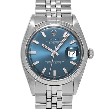 ロレックス デイトジャスト ファットボーイ 1601 ブルー メンズ 時計 【中古】【wristwatch】