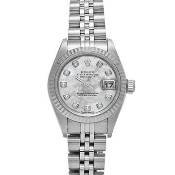 ロレックス デイトジャスト 79174NG ホワイトシェル/ダイヤモンド レディース 時計 【中古】【wristwatch】