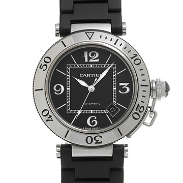 カルティエ パシャ シータイマー W3107702 ブラック メンズ 時計 【中古】【wristwatch】
