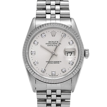 ロレックス デイトジャスト 16234G シルバー/ダイヤモンド メンズ 時計 【中古】【wristwatch】