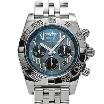 ブライトリング クロノマット 44 MOP 日本限定 AB01111A/BG64 ブルーシェル/ブラック メンズ 時計 【中古】【wristwatch】