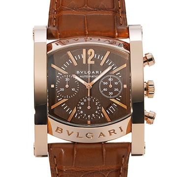ブルガリ アショーマ クロノグラフ　99本限定 AAP48C11GLDCH ブラウン メンズ 時計 【中古】【wristwatch】