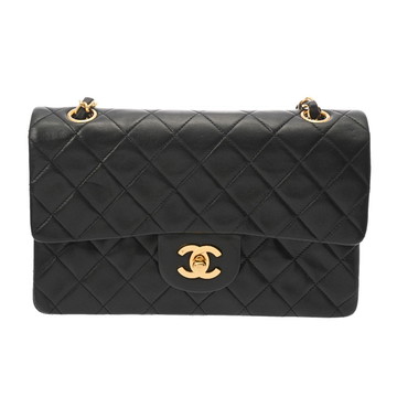 シャネル マトラッセ Ｗフラップ Ｗチェーンショルダー 23 ブラック A01113 ラムスキン レディース バッグ 【中古】【bag】