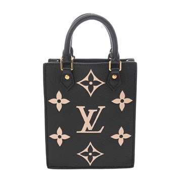 ルイ ヴィトン バイカラーモノグラムアンプラント プティット サックプラ 2WAY ノワール/ベージュ M81416 レザー レディース バッグ 【中古】【bag】