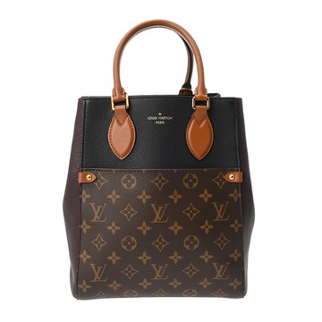 ルイ ヴィトン モノグラム フォールド トート MM 2WAY ノワール/ワイン/クレーム M45409 モノグラムキャンバス/レザー レディース バッグ 【中古】【bag】