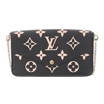 ルイ ヴィトン バイカラーモノグラムアンプラント ポシェットフェリシー ブラック/ベージュ M80482 レザー レディース バッグ 【中古】【bag】