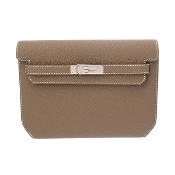 エルメス ケリー デペッシュ 25 エトゥープ トゴ ユニセックス バッグ 【未使用】【bag】