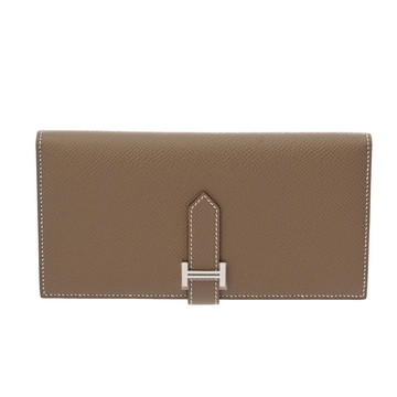 エルメス ベアンスフレ  エトゥープ ヴォーエプソン レディース 財布 【中古】【purse】