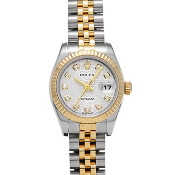 ロレックス デイトジャスト 179173G シルバーコンピュータ/ダイヤモンド レディース 時計 【中古】【wristwatch】