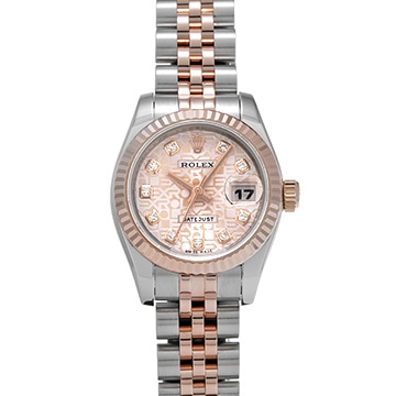 ロレックス デイトジャスト 179171G ピンクコンピュータ/ダイヤモンド レディース 時計 【中古】【wristwatch】