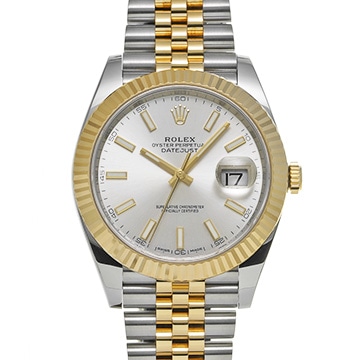 ロレックス デイトジャスト 41 126333 シルバー メンズ 時計 【中古】【wristwatch】