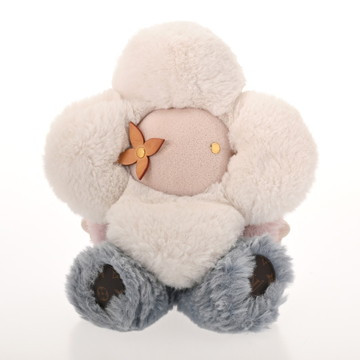 ルイ ヴィトン モノグラムフラワー ドゥドゥ ヴィヴィエンヌ ホワイト GI0445 レザー/プラッシュ ユニセックス 【中古】【other】