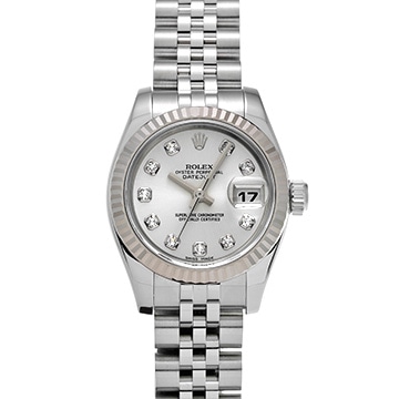 ロレックス デイトジャスト 179174G シルバー/ダイヤモンド レディース 時計 【中古】【wristwatch】