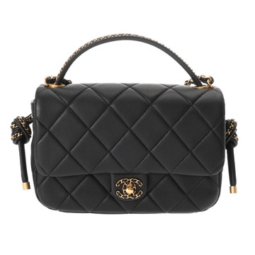 シャネル マトラッセ トップハンドル フラップ バッグ ブラック AS5317 ラムスキン レディース バッグ 【中古】【bag】