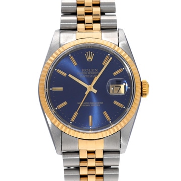 ロレックス デイトジャスト 16233 ブルー メンズ 時計 【中古】【wristwatch】