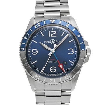 ベル＆ロス BR V2-93 GMT ブルー BRV293-BLU-ST/SST ブルー メンズ 時計 【中古】【wristwatch】