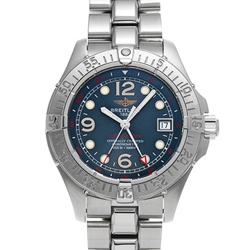 ブライトリング スーパーオーシャン GMT 限定200本 A3236C99PFA ブルー メンズ 時計 【中古】【wristwatch】
