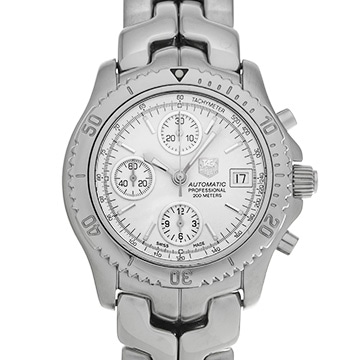 タグ ホイヤー リンク オートマティック クロノグラフ CT2112.BA0551 ホワイト メンズ 時計 【中古】【wristwatch】