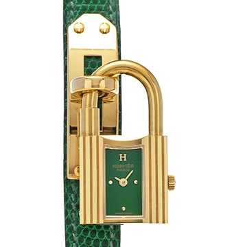 エルメス ケリーウォッチ KE1.201 グリーン レディース 時計 【中古】【wristwatch】