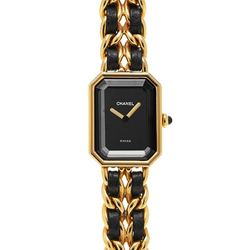 シャネル プルミエール M H0001 ブラック レディース 時計 【中古】【wristwatch】
