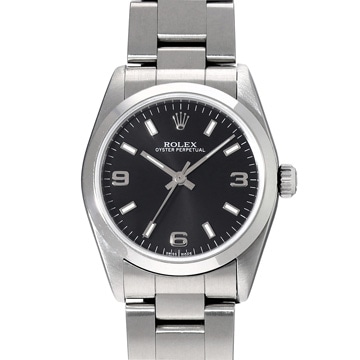 ロレックス オイスターパーペチュアル 77080 ブラック ユニセックス 時計 【中古】【wristwatch】