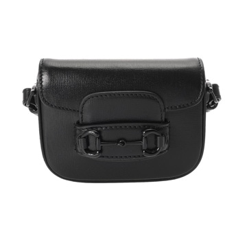 グッチ ショルダーバッグ ホースビット1955 ブラック 726863.0416 レザー ユニセックス バッグ 【中古】【bag】