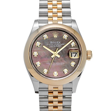 ロレックス デイトジャスト 31 278243NG ブラックシェル/ダイヤモンド ユニセックス 時計 【中古】【wristwatch】