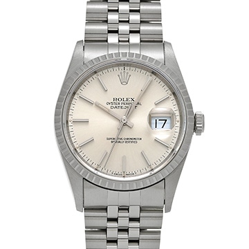 ロレックス デイトジャスト 16220 シルバー メンズ 時計 【中古】【wristwatch】