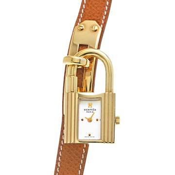 エルメス ケリーウォッチ KE1.201 ホワイト レディース 時計 【中古】【wristwatch】