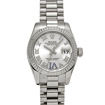 ロレックス デイトジャスト 179179 シルバー/サファイア レディース 時計 【中古】【wristwatch】