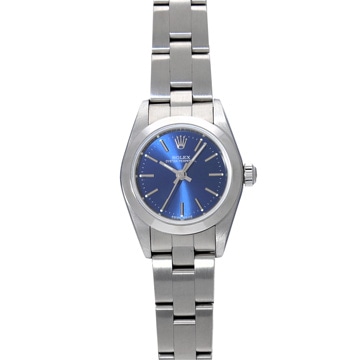 ロレックス オイスターパーペチュアル レディ 76080 ブルー レディース 時計 【中古】【wristwatch】